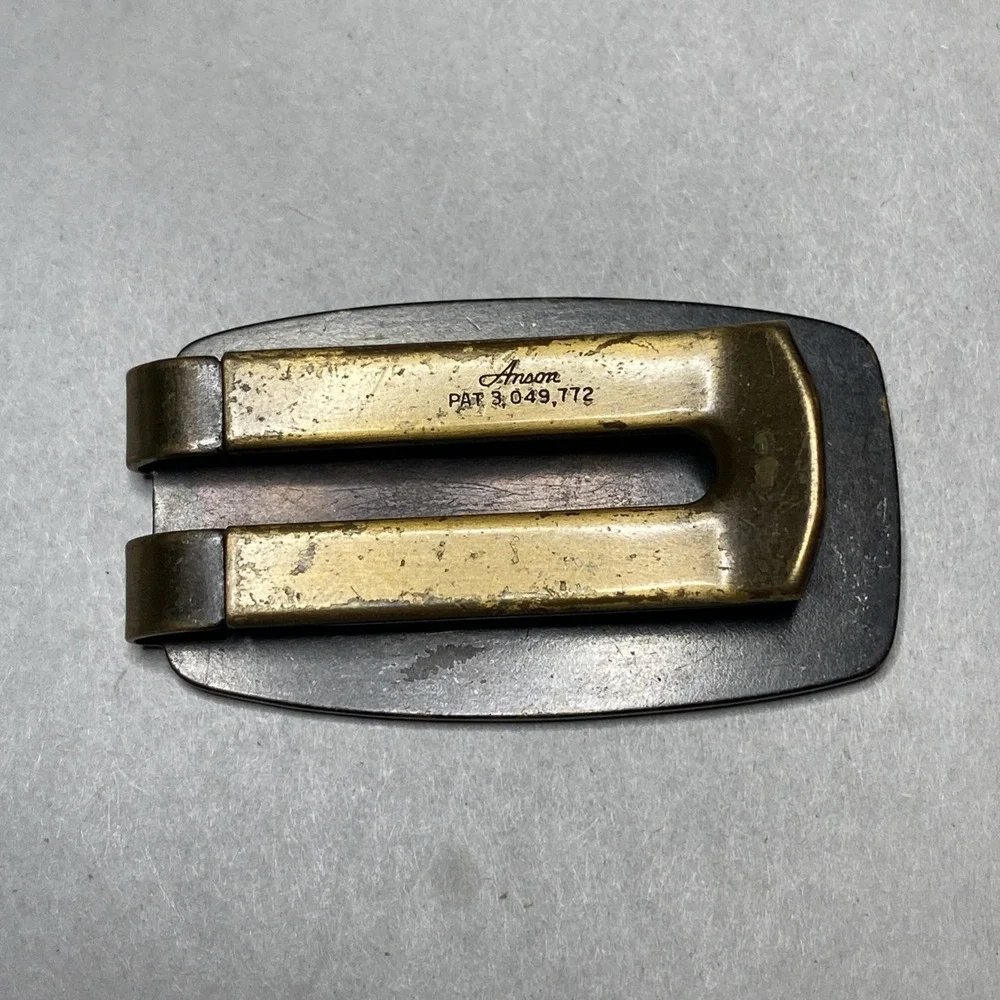Vintage ANSON ENAMEL DEER MONEY CLIP WITH DOUBLE ACTION SPRING MADE IN THE USA